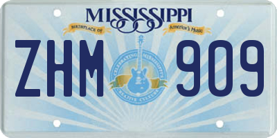 MS license plate ZHM909