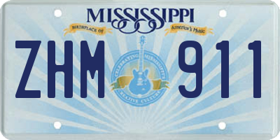 MS license plate ZHM911