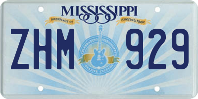 MS license plate ZHM929