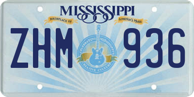 MS license plate ZHM936