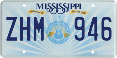 MS license plate ZHM946