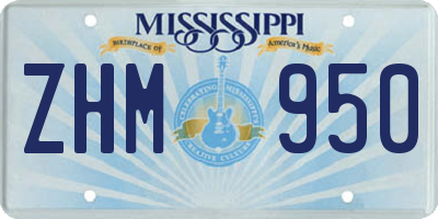 MS license plate ZHM950