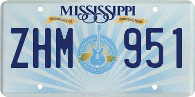 MS license plate ZHM951