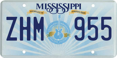 MS license plate ZHM955