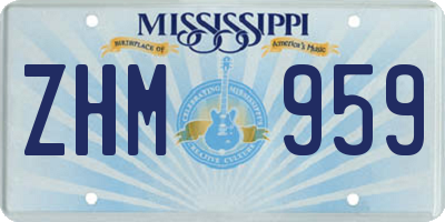 MS license plate ZHM959