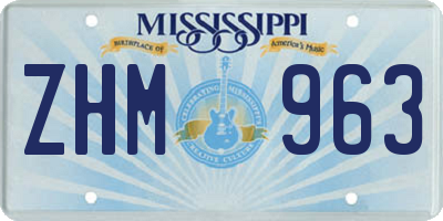 MS license plate ZHM963