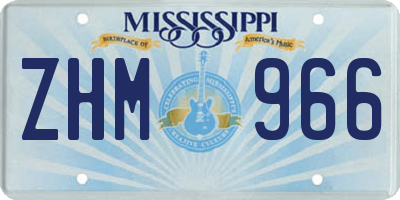 MS license plate ZHM966