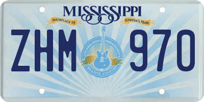 MS license plate ZHM970
