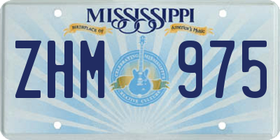 MS license plate ZHM975