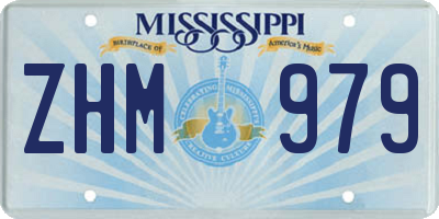 MS license plate ZHM979