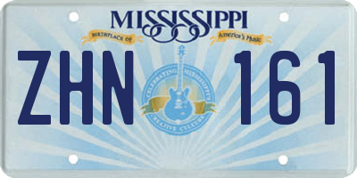 MS license plate ZHN161