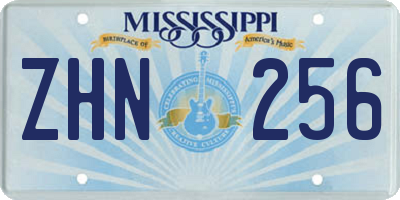 MS license plate ZHN256