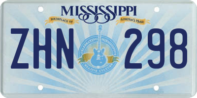 MS license plate ZHN298