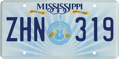 MS license plate ZHN319