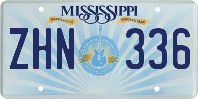 MS license plate ZHN336