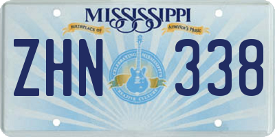 MS license plate ZHN338