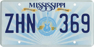 MS license plate ZHN369