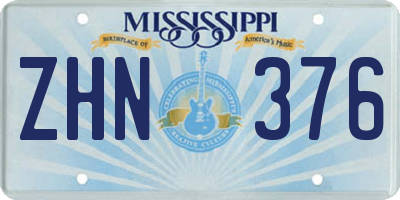 MS license plate ZHN376