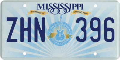 MS license plate ZHN396