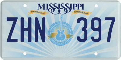 MS license plate ZHN397
