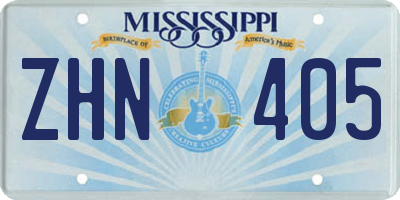 MS license plate ZHN405