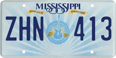 MS license plate ZHN413