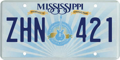 MS license plate ZHN421