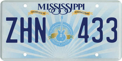 MS license plate ZHN433