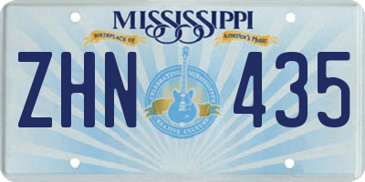 MS license plate ZHN435
