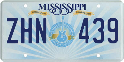 MS license plate ZHN439