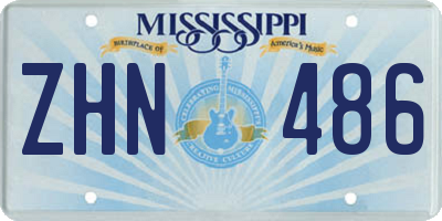 MS license plate ZHN486