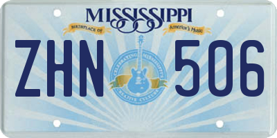 MS license plate ZHN506