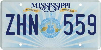 MS license plate ZHN559