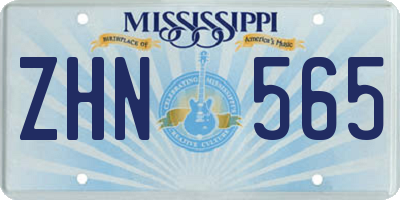 MS license plate ZHN565