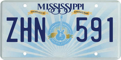 MS license plate ZHN591