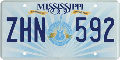 MS license plate ZHN592