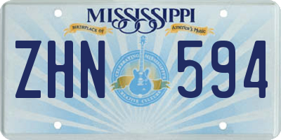 MS license plate ZHN594