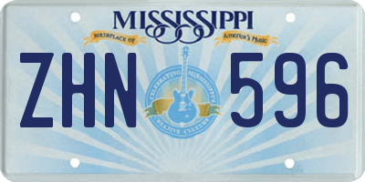 MS license plate ZHN596