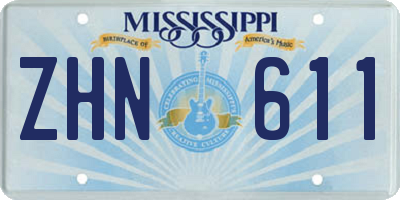MS license plate ZHN611