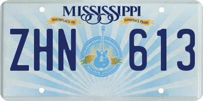 MS license plate ZHN613