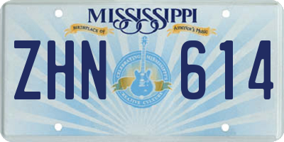 MS license plate ZHN614