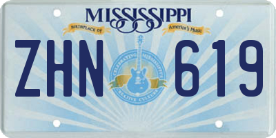 MS license plate ZHN619