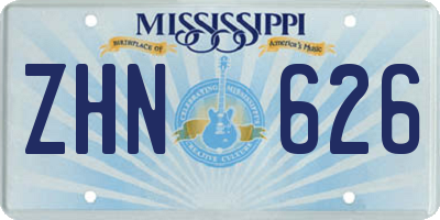 MS license plate ZHN626