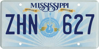 MS license plate ZHN627