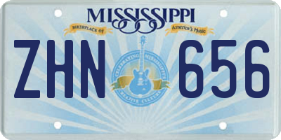 MS license plate ZHN656
