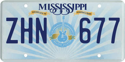MS license plate ZHN677