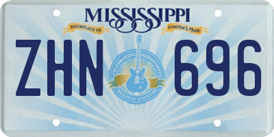 MS license plate ZHN696