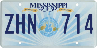 MS license plate ZHN714