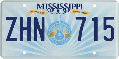 MS license plate ZHN715
