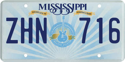 MS license plate ZHN716